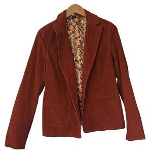 Jessica Sport Rust Corduroy Jacket Size 12 Large